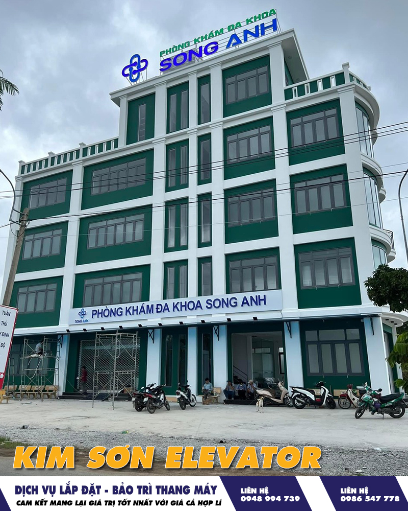 Thi công lắp đặt thang máy toàn nhà Bệnh viện Đa khoa Song Anh Long An